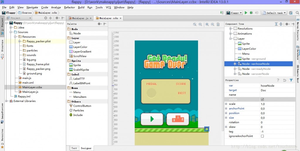 flappy bird游戲源代碼揭秘和下載 —— 可運行于android、ios和html5多平臺