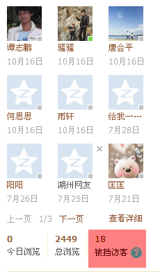 QQ空間的被擋訪客是什么意思？