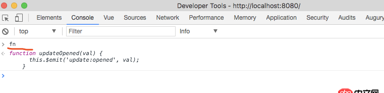 javascript - 如何在瀏覽器如chrome中審查元素時查看某個元素綁定的Vue方法？
