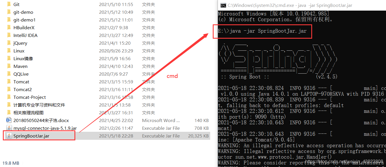 SpringBoot中jar打包并部署到Tomcat