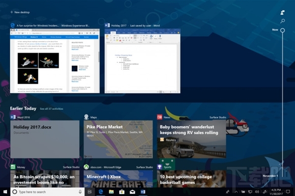 win 10 Build 17063新功能Timeline怎么樣？