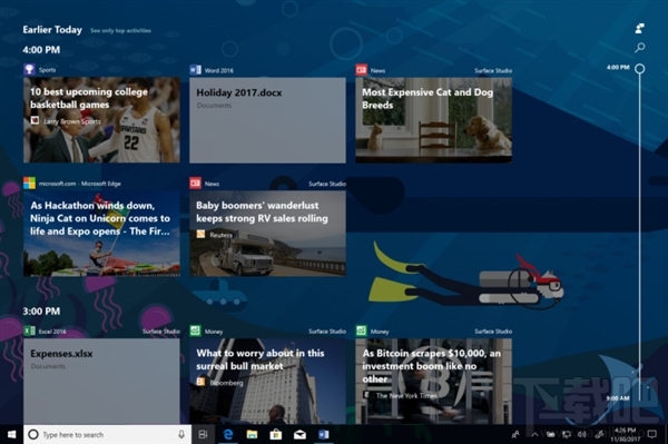 win 10 Build 17063新功能Timeline怎么樣？