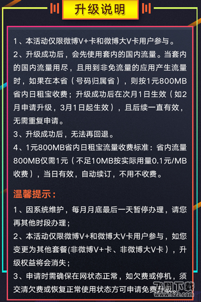 微博微卡日租寶套餐怎么申請_微博微卡日租寶套餐怎么升級