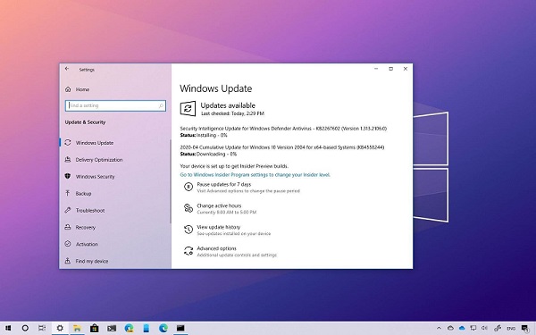 win10版本2004系統怎么更新