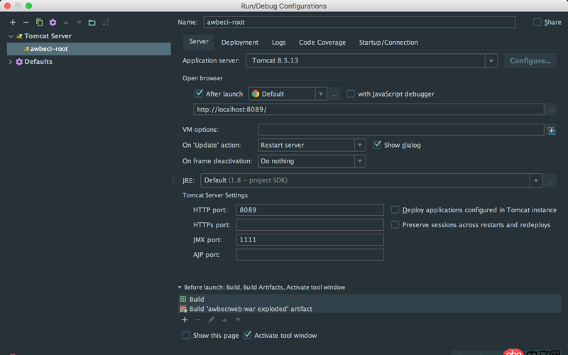 java - idea創建多modules項目后，tomcat啟動失敗