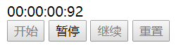 使用JavaScript實現網頁秒表功能（含開始、暫停、繼續、重置功能）