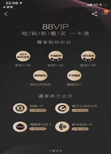 【淘寶88vip會員88元/888元一年】權限介紹