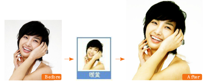 美圖秀秀如何設置暖黃效果？