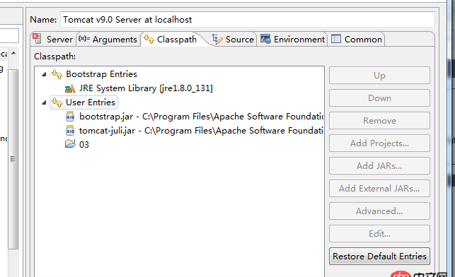 java - eclipse run on server， classpath， not find springmvc.xml