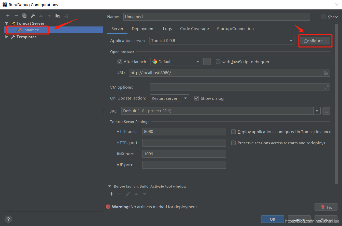 如何在IntelliJ IDEA 2018上配置Tomcat并運行第一個JavaWeb項目