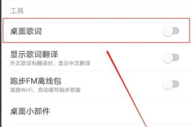 網易云桌面歌詞開啟教程