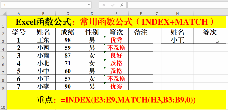 excel函數公式大全