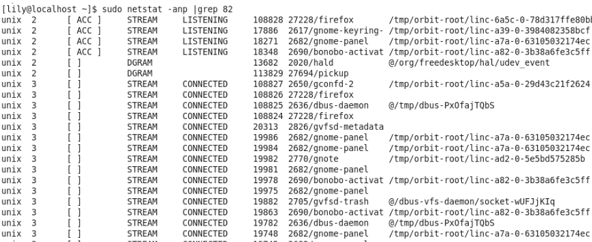 LINUX中如何查看某個端口是否被占用