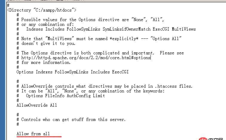 Apache  已經把網站根目錄的改為allow from all了，但是服務器還是不能訪問？