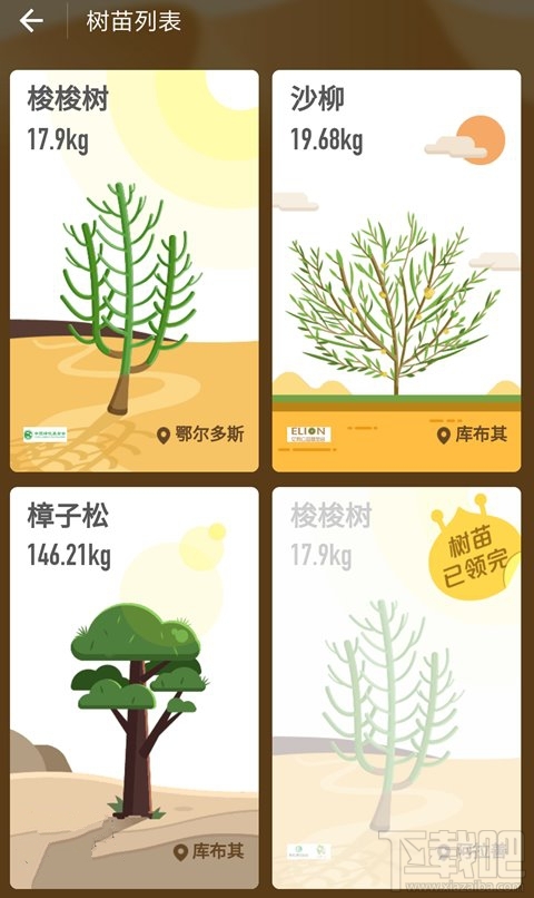 支付寶螞蟻森林新增沙柳/樟子松需要多少能量？