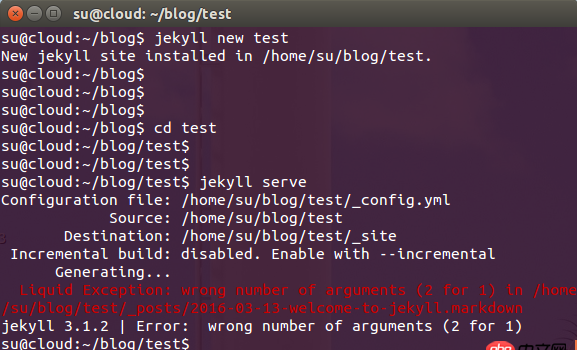 ruby - 用Jekyll創建博客成功，用`jekyll serve`運行時報錯。