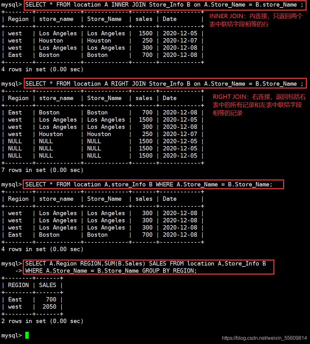 MySQL一些常用高級SQL語句
