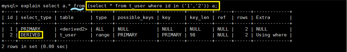 MySQL中explain語句的基本使用教程