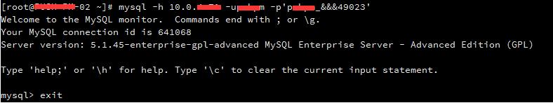 mysql密碼中有特殊字符&在命令行下登錄的操作