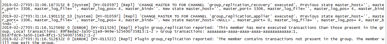 MySQL 8.0.15配置MGR單主多從的方法