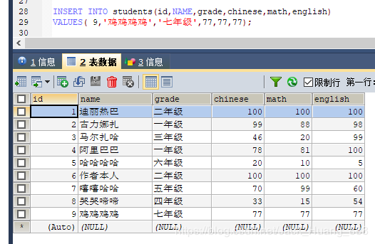 MySQL 詳細單表增刪改查crud語句