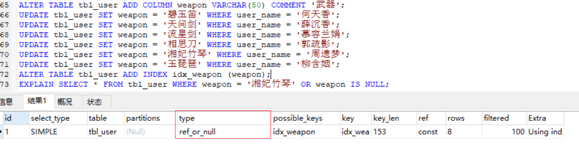 MYSQL 性能分析器 EXPLAIN 用法實例分析