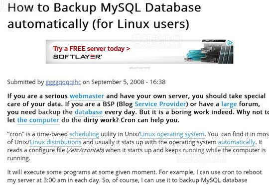 10個教程教你輕松備份MySQL數據庫