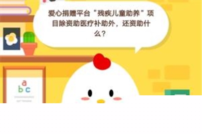 愛心捐贈平臺“殘疾兒童助養”項目除資助醫療補助外，還資助什么?