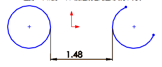 solidworks怎么生成兩個圓弧之間的尺寸