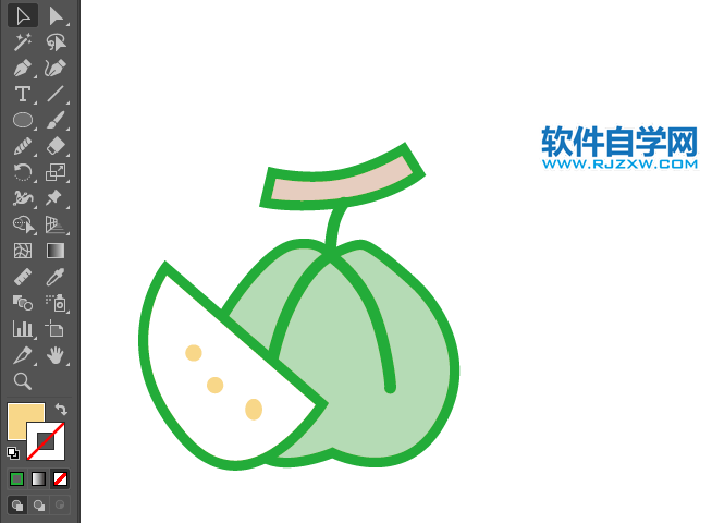 ai怎么畫番石榴水果圖標