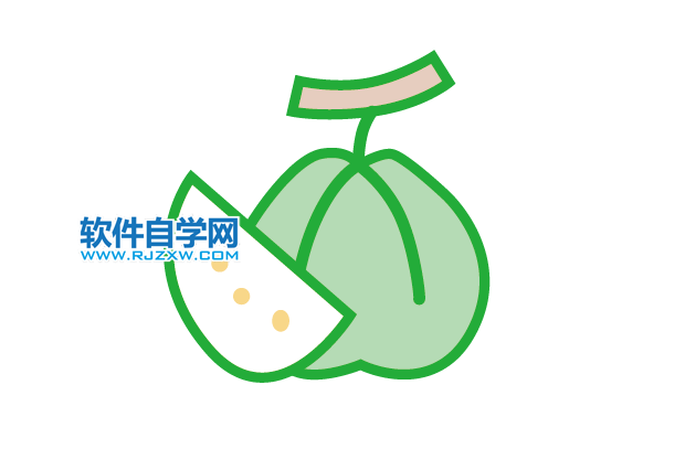 ai怎么畫番石榴水果圖標