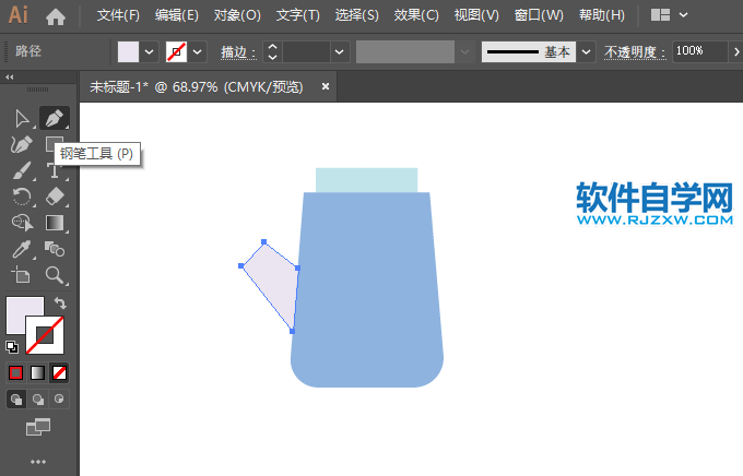 ai怎么畫灑水壺的簡易圖