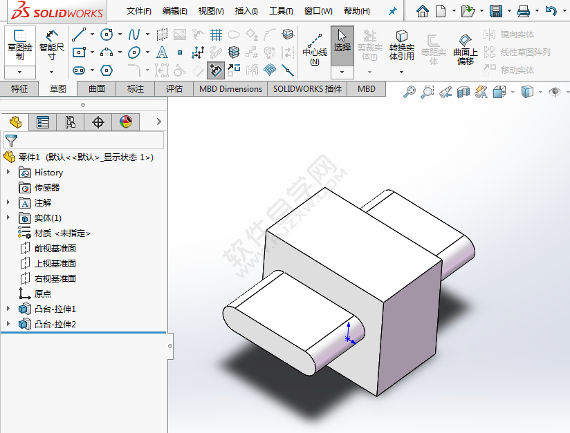 solidworks草圖相交曲線怎么用