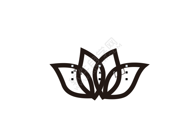CDR怎么畫一個抽象幾何花