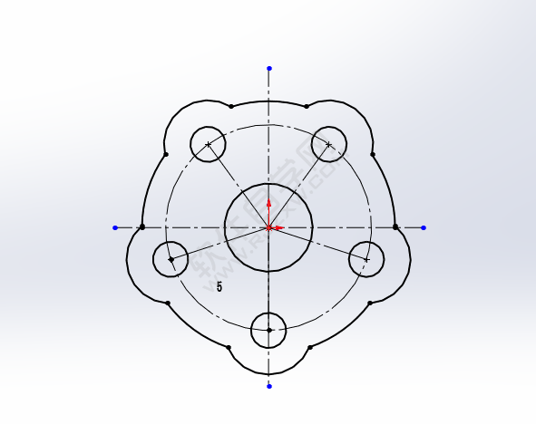用solidworks圓周草圖陣列畫CAD平面圖