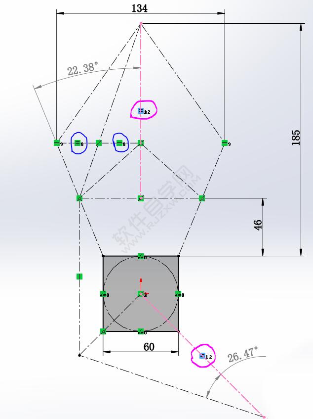 SolidWorks做一個簡單的拉伸、切除練習