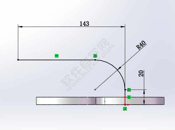 SolidWorks畫一個帶法蘭的圓管