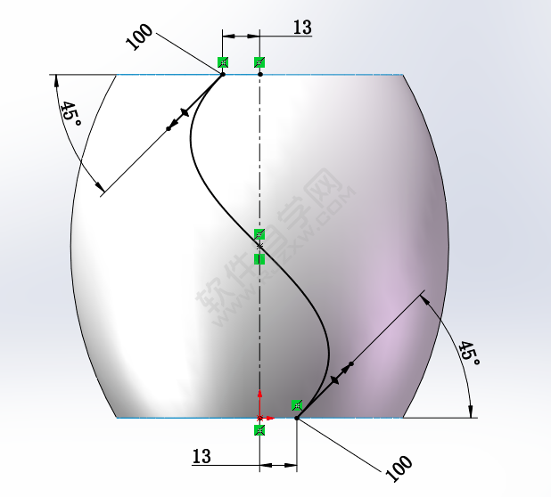 SolidWorks畫一個藝術瓶架