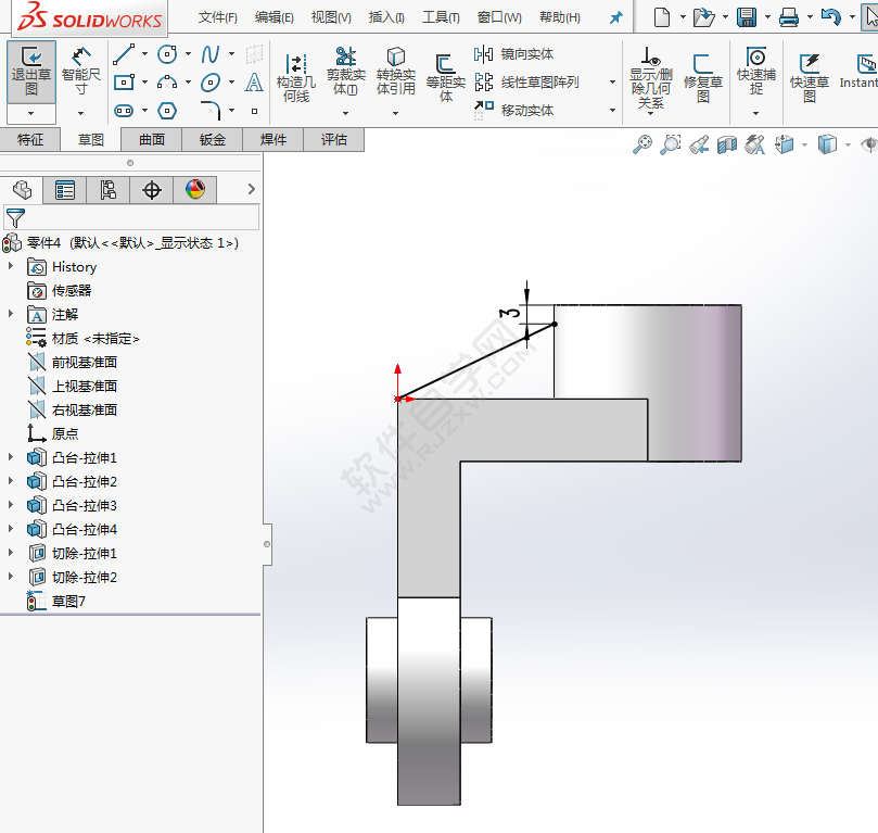SolidWorks新手建模練習題-025
