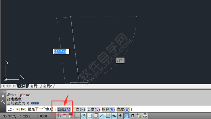 在CAD中怎么用多段線畫圓