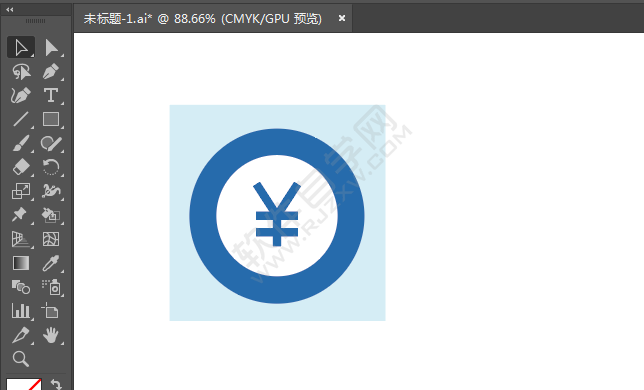ai畫收銀標識的方法