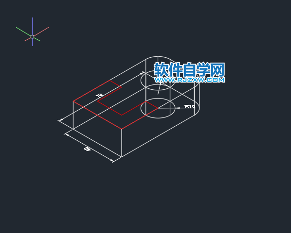 CAD倒角差集實體練習