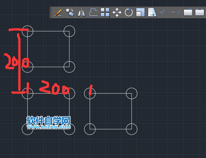 cad指定距離復制