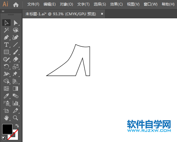 高跟女鞋簡筆畫用AI繪制的方法