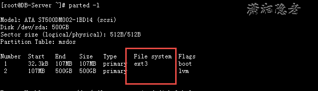 linux 查看文件系統類型實例方法