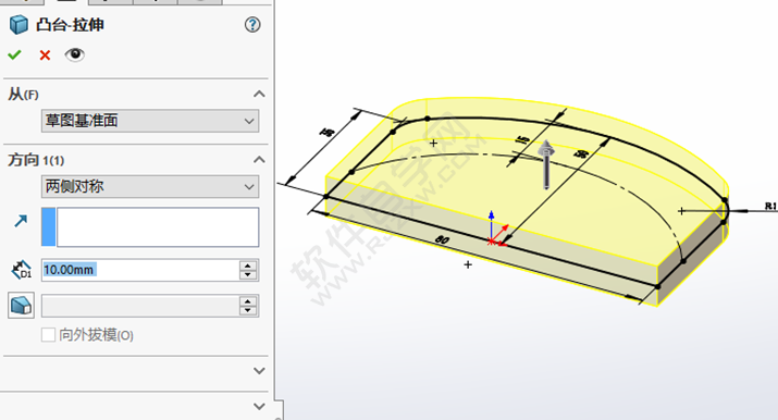 SolidWorks梳子零件的做題步驟