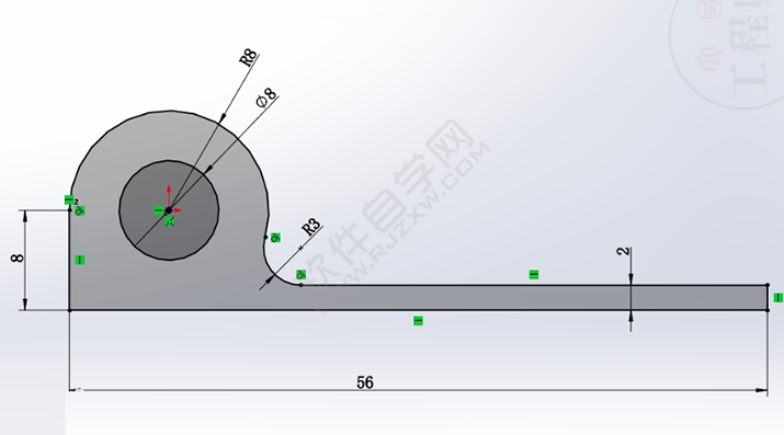 SolidWorks練習題之catics3D15-M06題步驟