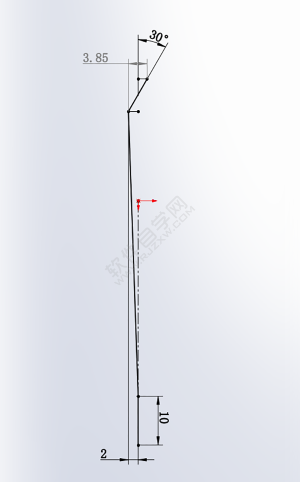 用SolidWorks畫一個夾子，用曲面的方法。