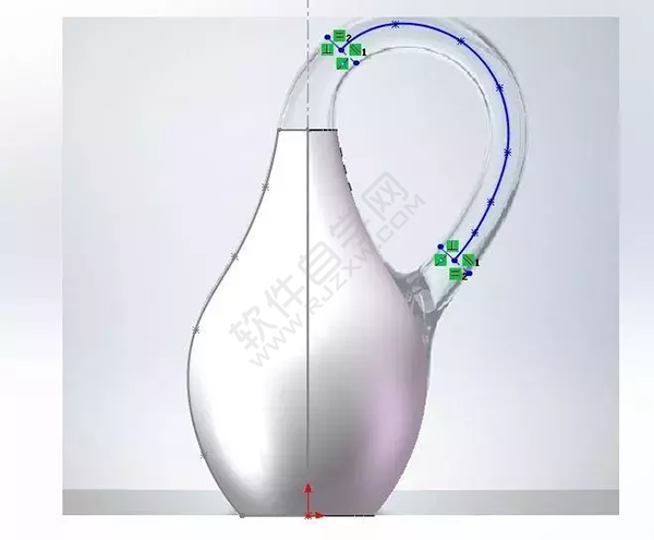 SolidWorks建模練習：用放樣、掃描特征做的克萊因瓶子