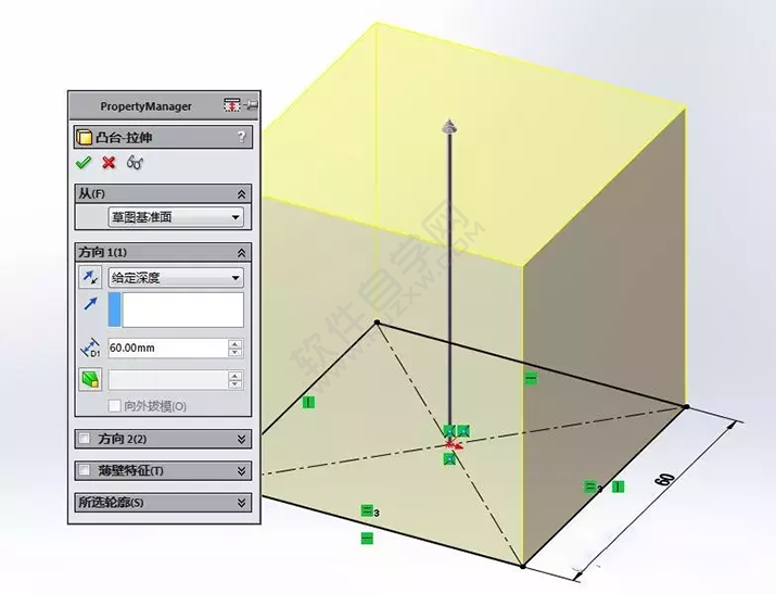 SolidWorks建模3D13-H01拉伸、圓角、倒角、基準軸、鏡像